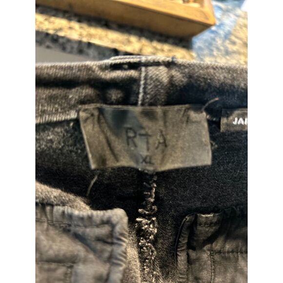 Rta Mens Otis Pants Distressed Black Charcoal Sz XL Cargo Urban Designer Jean E - Picture 9 of 12